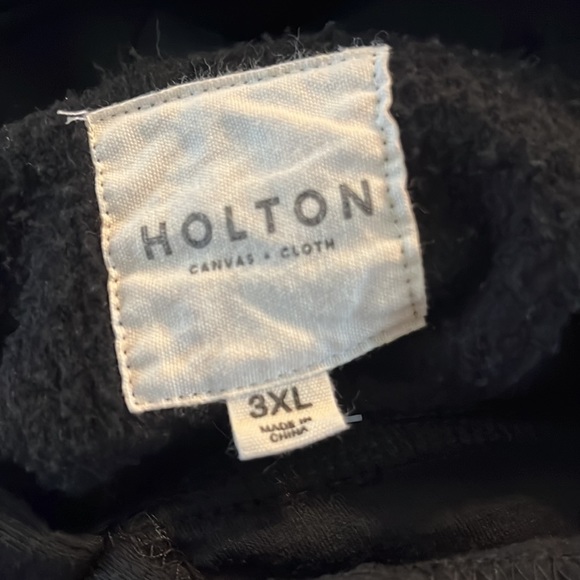 HOLTON Canvas & Cloths Mens Tropical Themed Hoodie Pockets Size 3XL Color Black - Picture 4 of 6